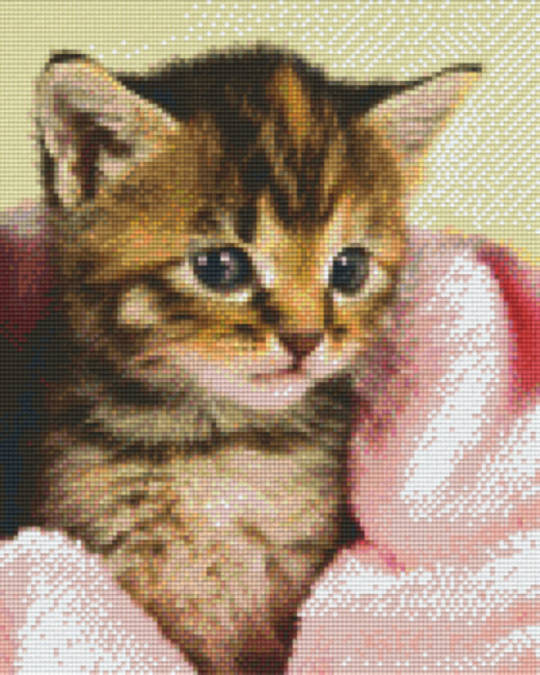 Kitten In Blanket Nine [9] Baseplate PixelHobby Mini-mosaic Art Kit
